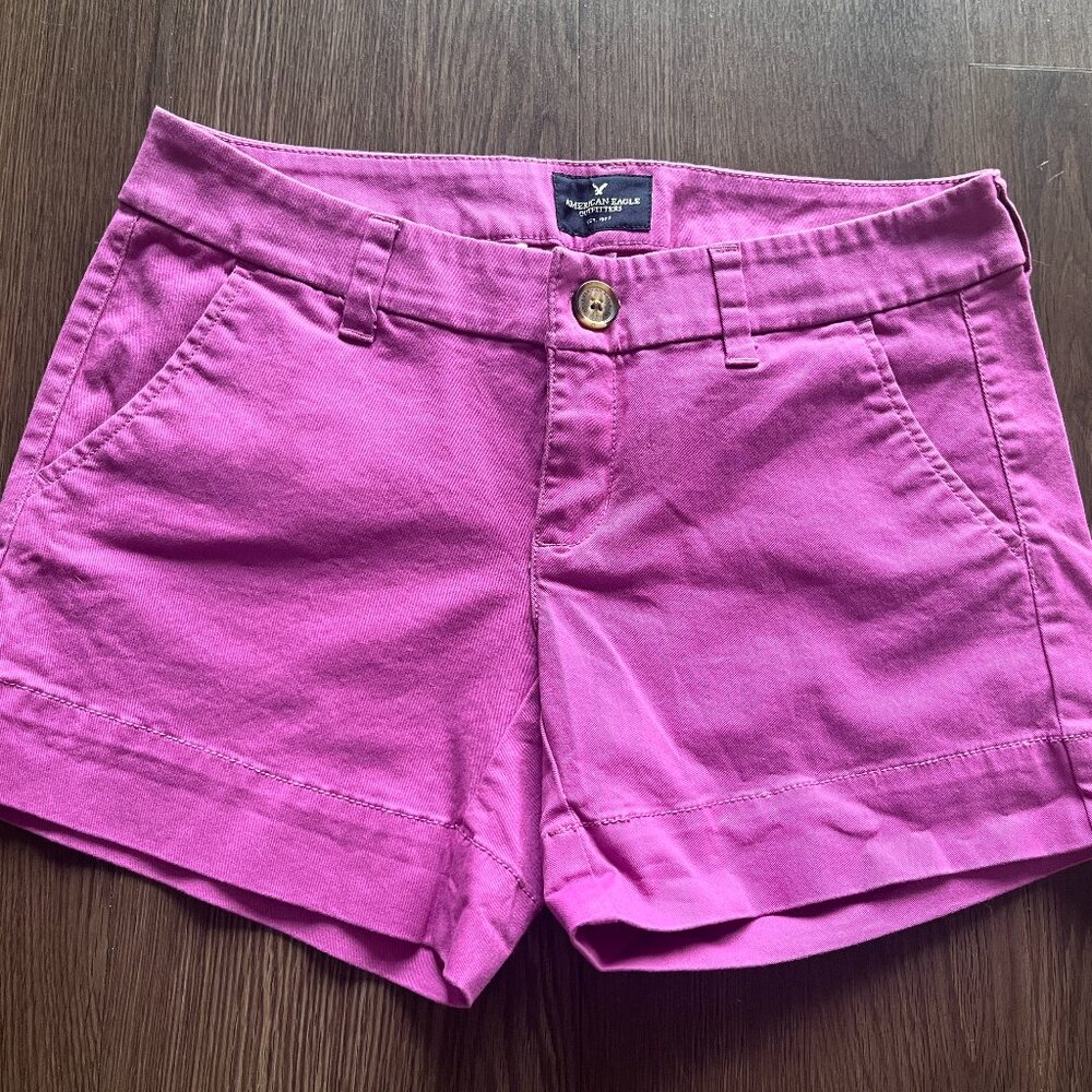 AE Purple Midi Shorts